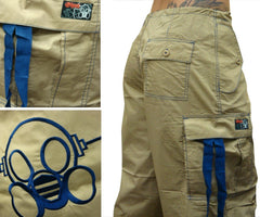 Ghast  Cargo Drawstring Pants (Khaki / Blue)