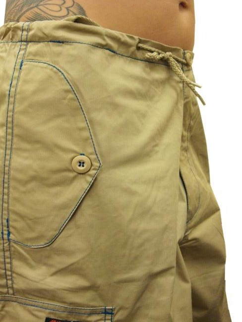 Ghast  Cargo Drawstring Pants (Khaki / Blue)