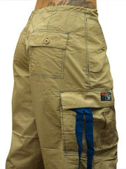 Ghast  Cargo Drawstring Pants (Khaki / Blue)