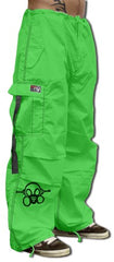 Ghast  Cargo Drawstring Pants (Lime / Black)