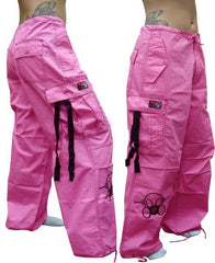 Ghast  Cargo Drawstring Pants (Pink/Black)