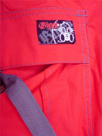 Ghast  Cargo Drawstring Pants (Red / Grey)