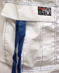 Ghast Cargo Drawstring Pants (White/Blue)