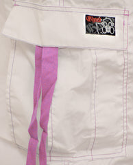 Ghast Cargo Drawstring Pants (White/Pink)