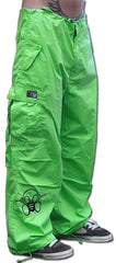 Ghast Cargo Drawstring Raver Pants (Lime)