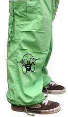 Ghast Cargo Drawstring Raver Pants (Lime)