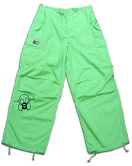 Ghast Cargo Drawstring Raver Pants (Lime)