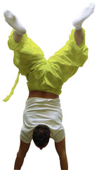 Ghast Cargo Drawstring Raver Pants (Yellow)