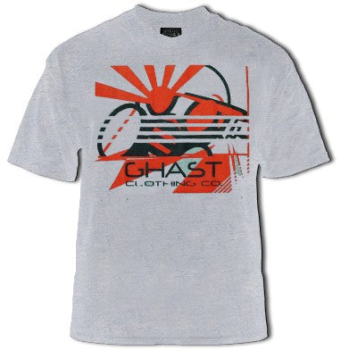 Ghast Rising Sun Mask Men's T-Shirt (Grey)