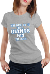 Giants Fan Till I Die Girls T-shirt