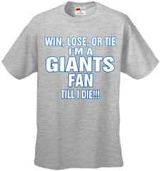 Giants Fan Till I Die Kids T-shirt