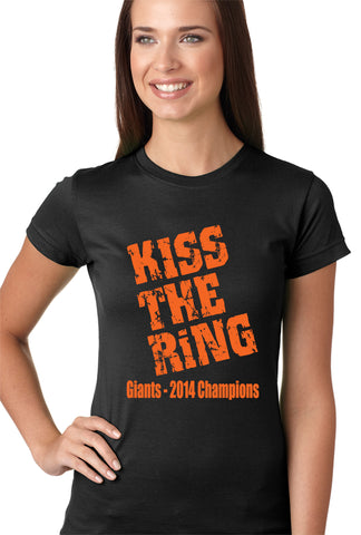 Giants Kiss The Ring 2014 Girls T-shirt