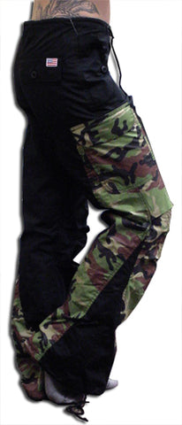 Girls Hipster "Elliptic" UFO Pants (Black/Green Camo)