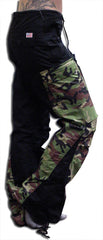 Girls Hipster "Elliptic" UFO Pants (Black/Green Camo)