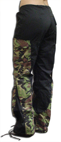 Girls Hipster "Elliptic" UFO Pants (Black/Green Camo)