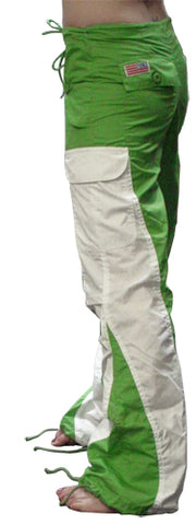 Girls Hipster "Elliptic" UFO Pants (Green/White)
