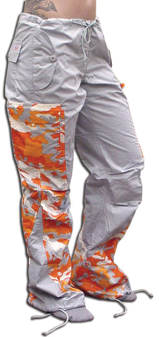 Girls Hipster "Elliptic" UFO Pants (Grey/Orange Camo)