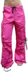 Girls Hipster Lace Up UFO Pants (Hot Pink / Black)