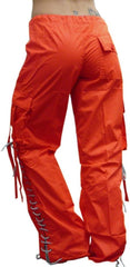 Girls Hipster Lace Up UFO Pants (Orange/Grey)