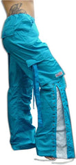 Girls Hipster Lace Up UFO Pants (Turquoise/White)