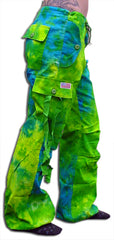 Girls "Hipster" UFO Pants (Green / Blue Tie Dye)