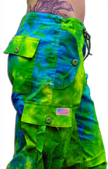 Girls "Hipster" UFO Pants (Green / Blue Tie Dye)