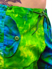 Girls "Hipster" UFO Pants (Green / Blue Tie Dye)