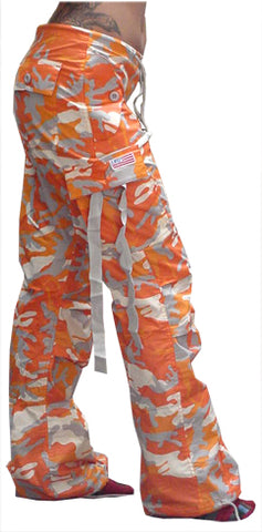 Girls "Hipster" UFO Pants (Orange Camo)