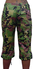 Girls UFO Hipster Shorts (Green Camo)