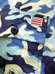 Girls UFO Shorts (Blue Camo)