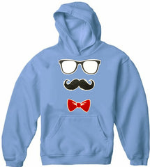 Glasses, Mustache, and Bow Tie Adult Hoodie