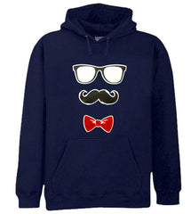 Glasses, Mustache, and Bow Tie Adult Hoodie