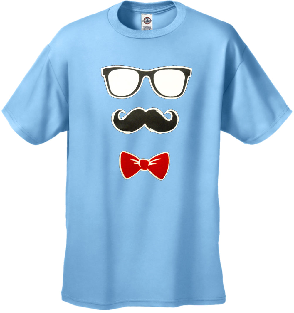 Glasses, Mustache, and Bow Tie Men's T-Shirt