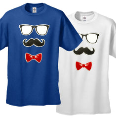 Glasses, Mustache, and Bow Tie Men's T-Shirt