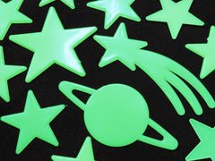 Glow in the Dark Moon, Stars & Planet (14 piece set)