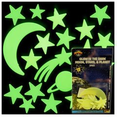 Glow in the Dark Moon, Stars & Planet (14 piece set)