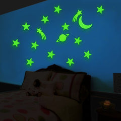 Glow in the Dark Moon, Stars & Planet (14 piece set)