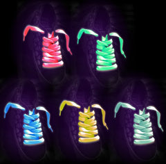 Glow in the Dark Pair of Shoe Laces (Assorted 3 Pack)