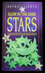 Glow In The Dark Stars With Cresent Moon (Pack of 26 Stars)