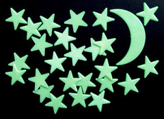 Glow In The Dark Stars With Cresent Moon (Pack of 26 Stars)