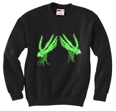 Glowing Groping Skeleton Crewneck Sweatshirt