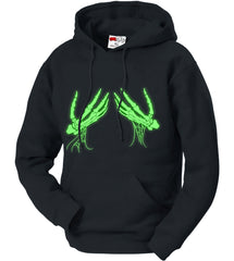 Glowing Groping Skeleton Hands Adult Hoodie