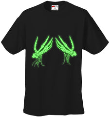 Halloween Tshirt - Glowing Groping Skeleton Hands Unisex T-Shirt