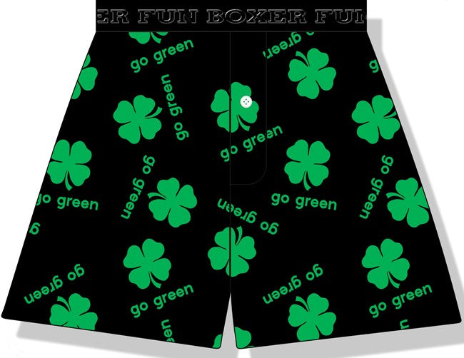 Go Green Shamrock Boxer Shorts