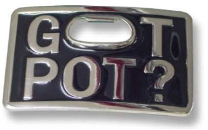 Got Pot? Bottle Opener Belt Buckle With FREE Belt