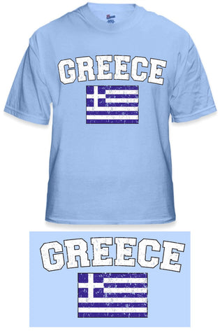 Greece Vintage Flag International Mens T-Shirt