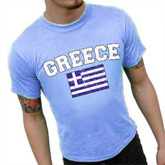 Greece Vintage Flag International Mens T-Shirt