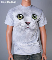 Green Eyes Cat Big Face Men's T-Shirt