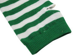 Green Striped Pair of Arm Warmers