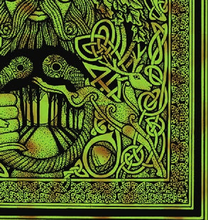 Green sales man tapestry